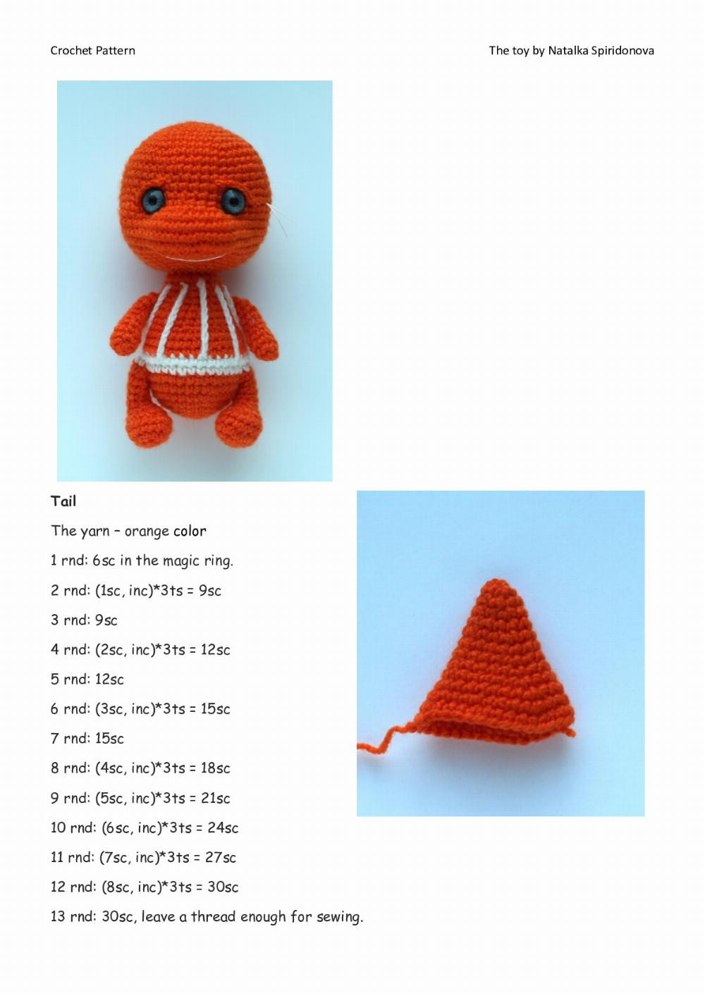 CROCHET PATTERN «Orange dragon»