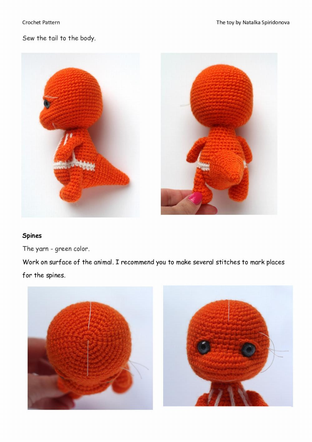 CROCHET PATTERN «Orange dragon»