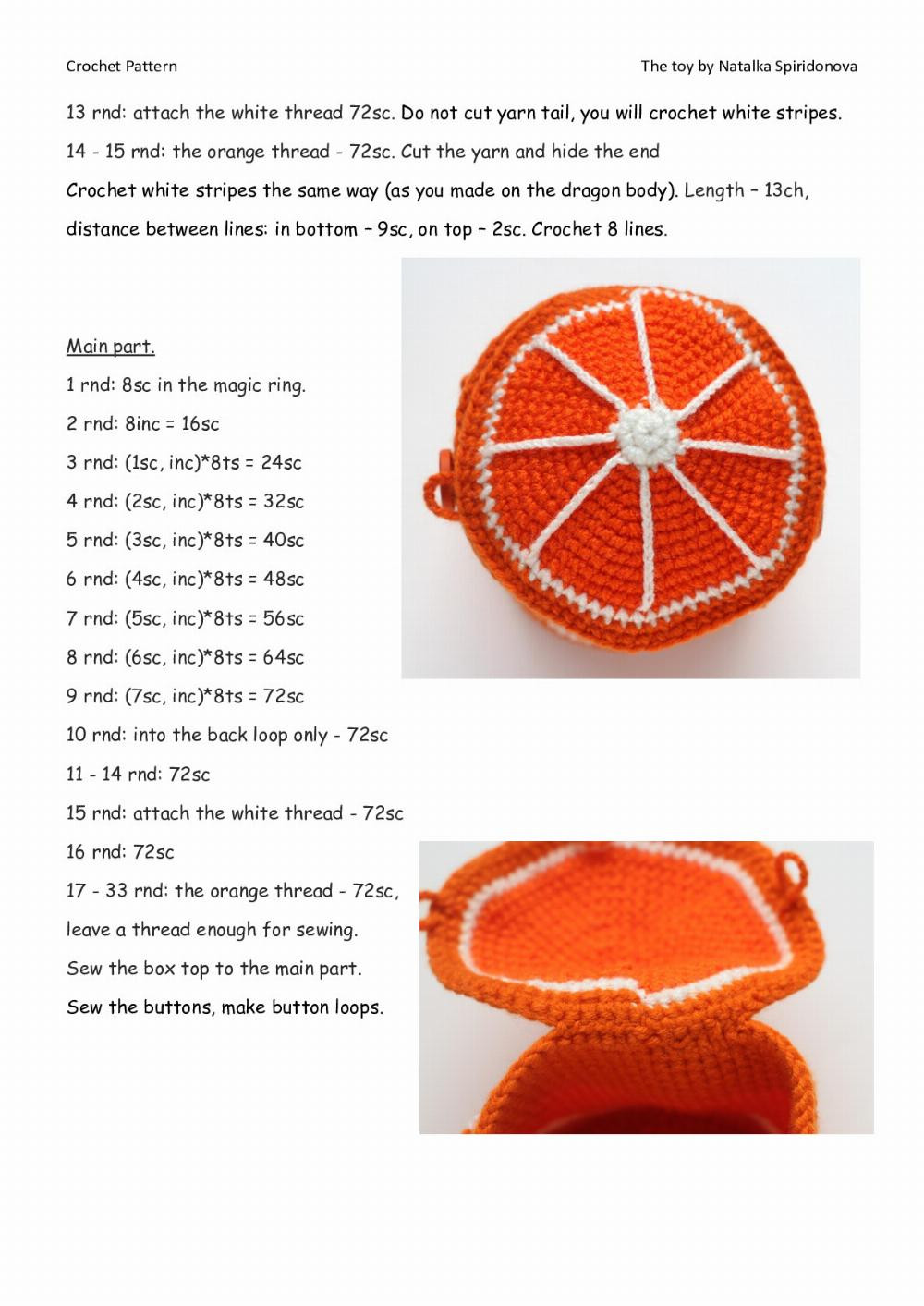 CROCHET PATTERN «Orange dragon»