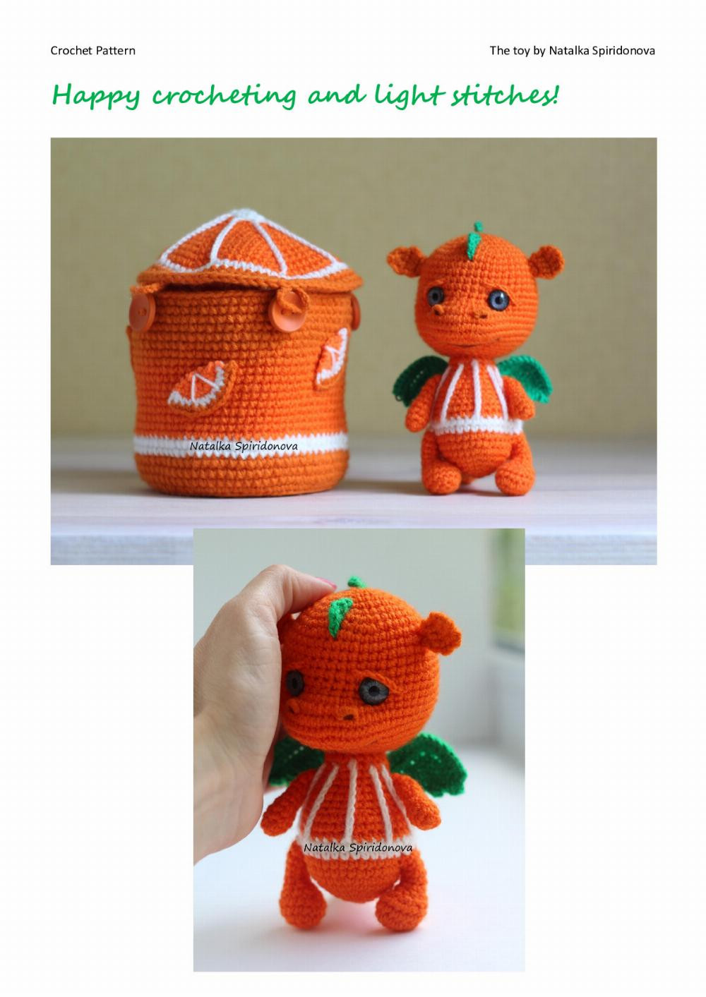 CROCHET PATTERN «Orange dragon»