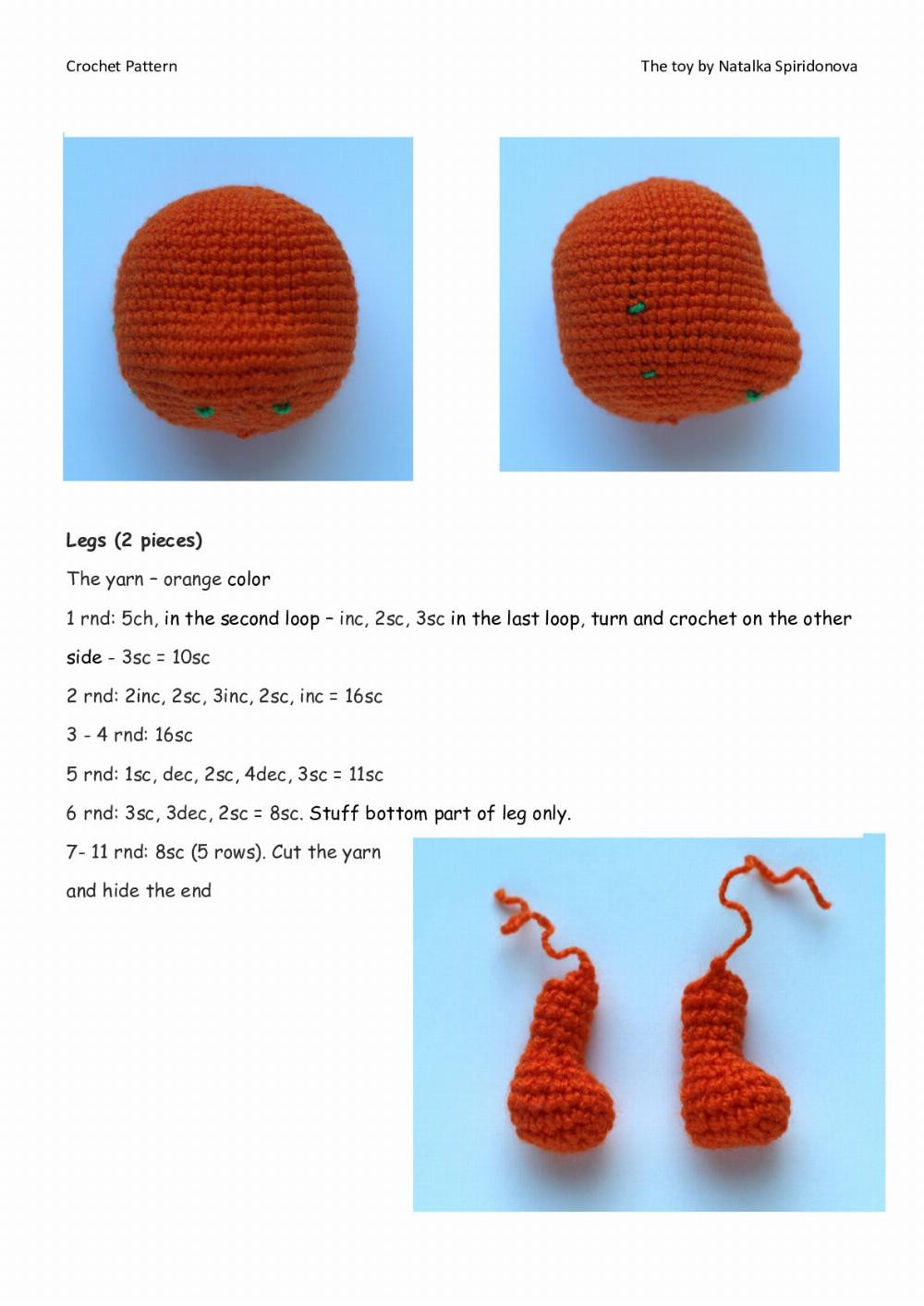 CROCHET PATTERN «Orange dragon»