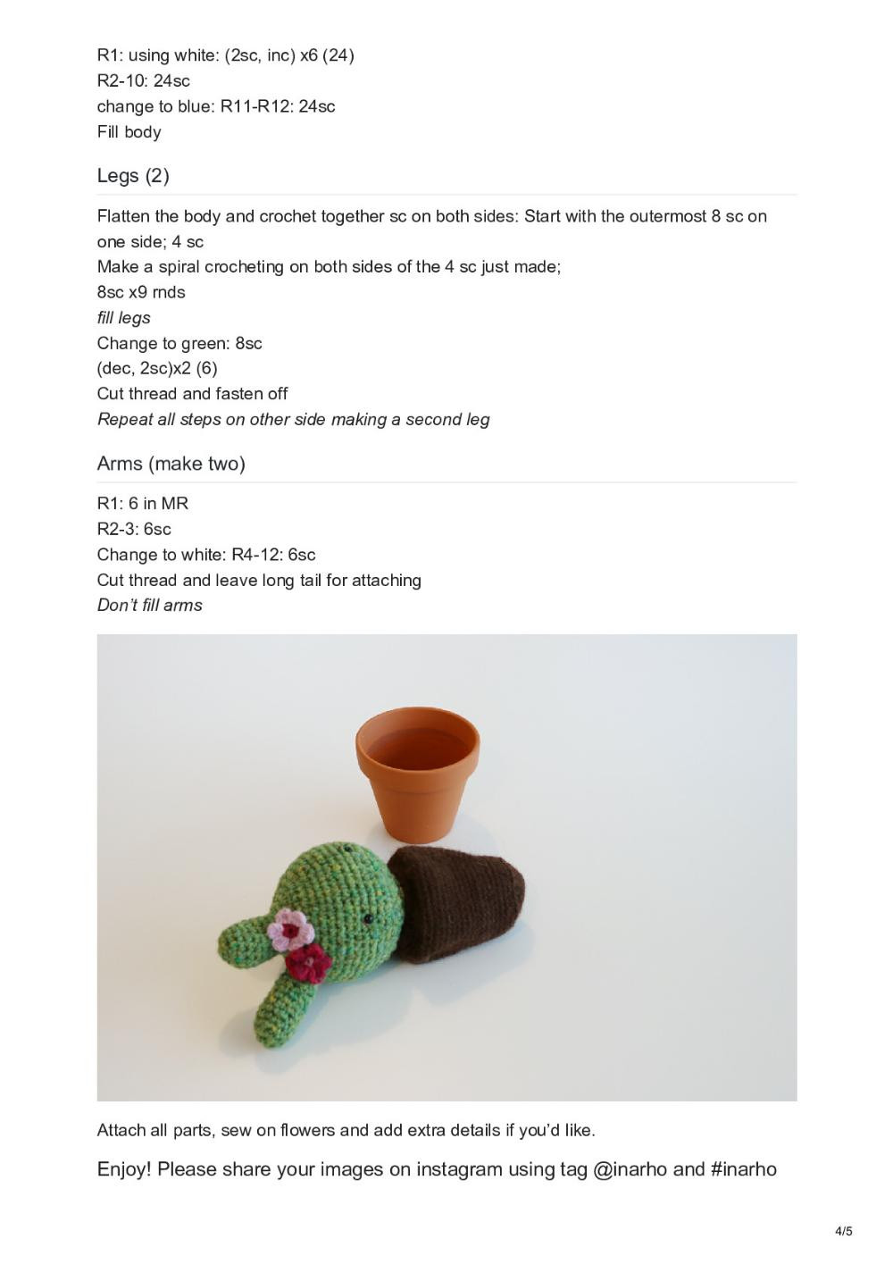 Crochet Pattern: Playful Cactus Girl