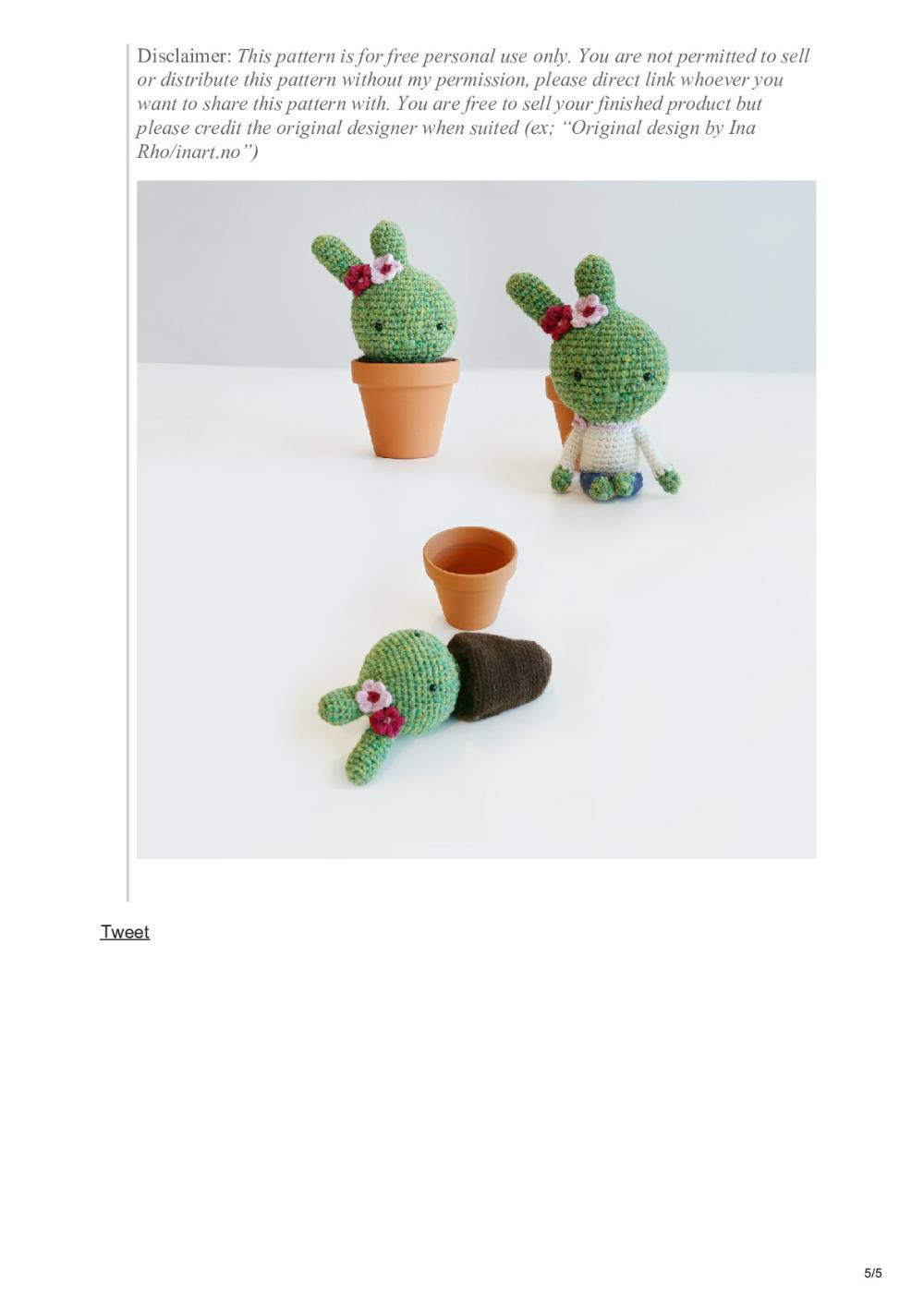 Crochet Pattern: Playful Cactus Girl