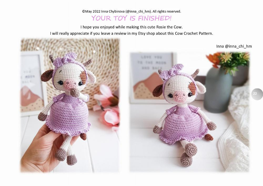 Crochet pattern “Rosie the Cow”