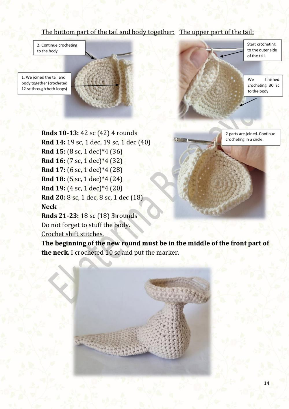 Crochet pattern Snail