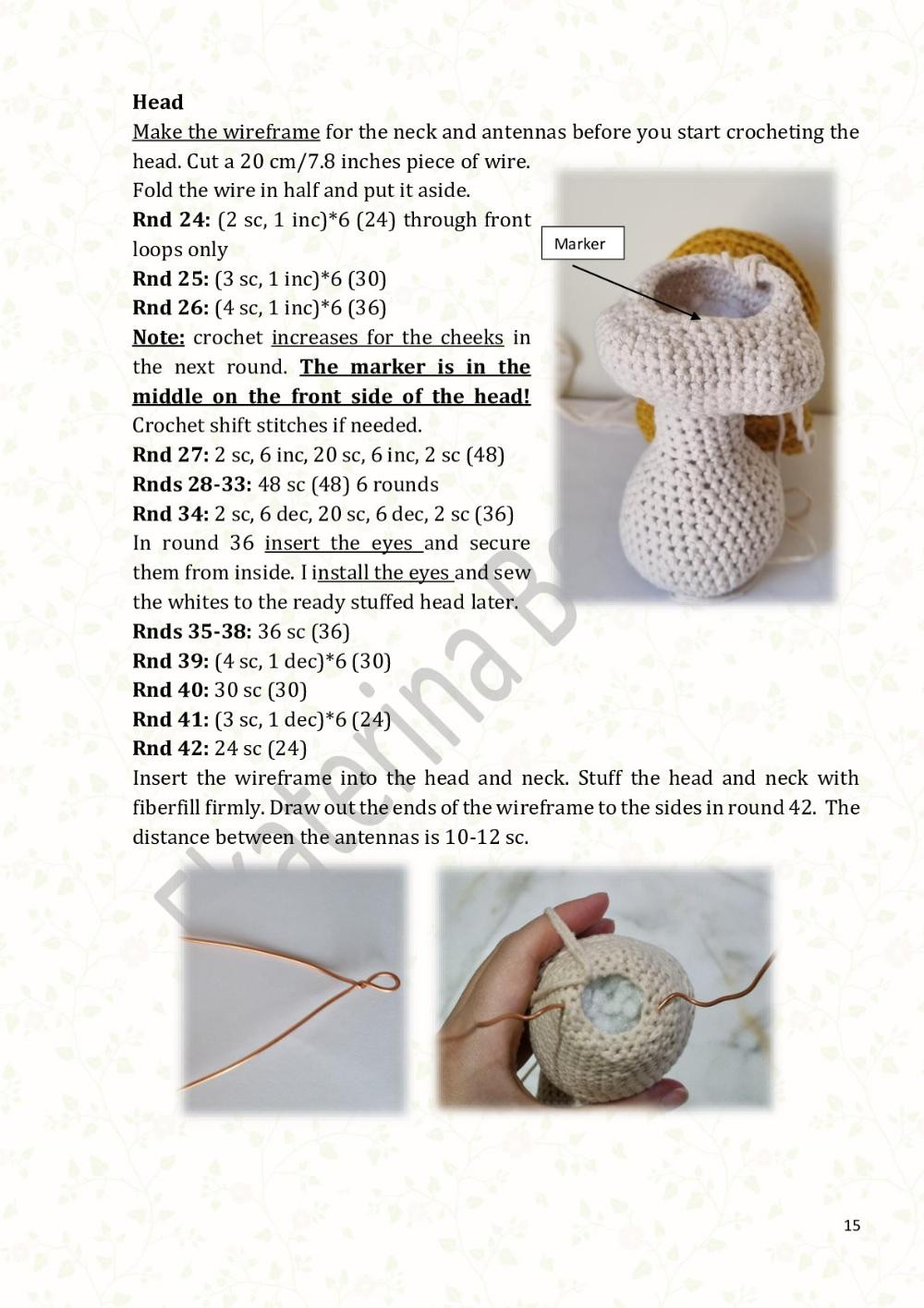 Crochet pattern Snail