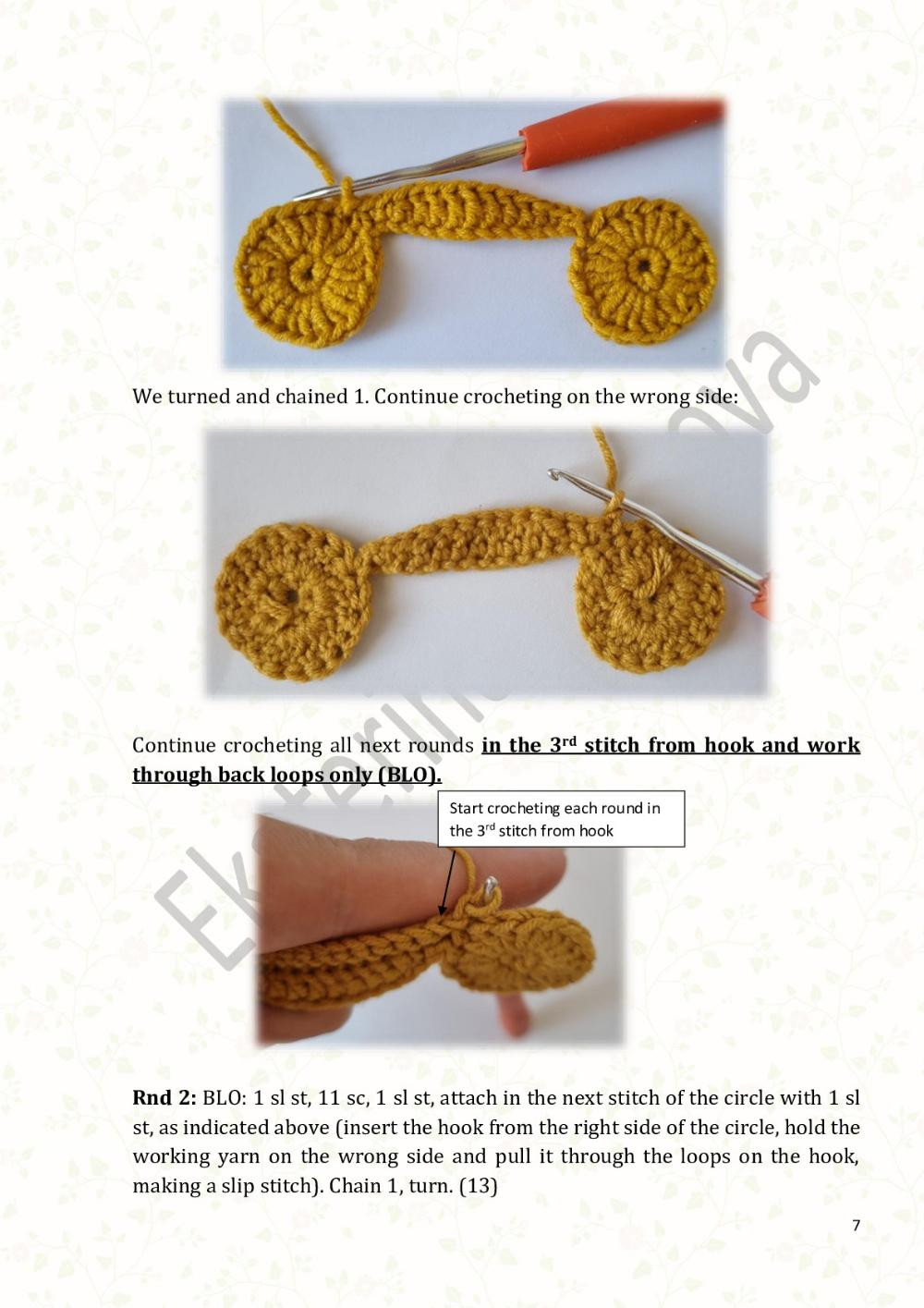 Crochet pattern Snail