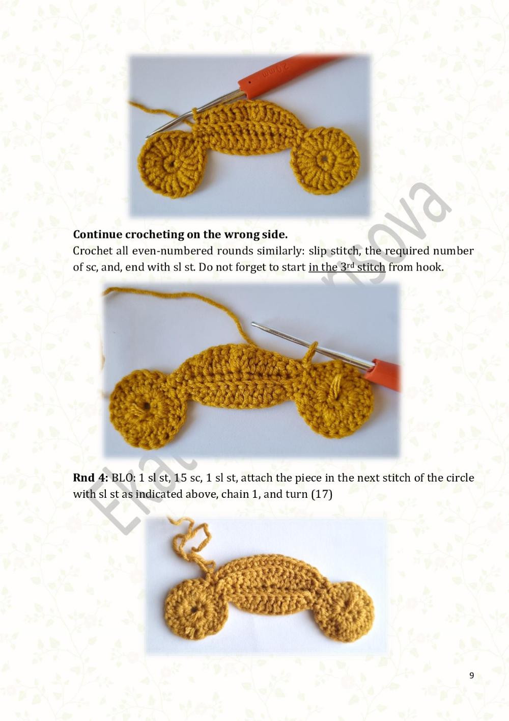 Crochet pattern Snail