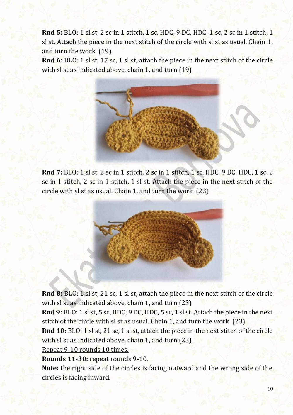 Crochet pattern Snail