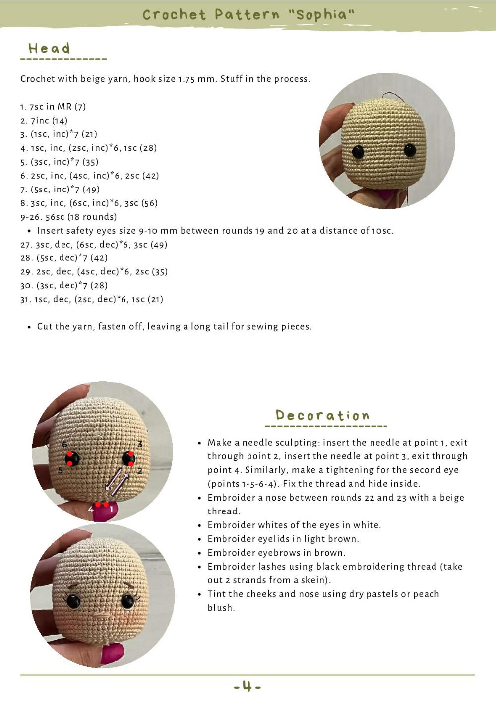 CROCHET PATTERN "SOPHIA"