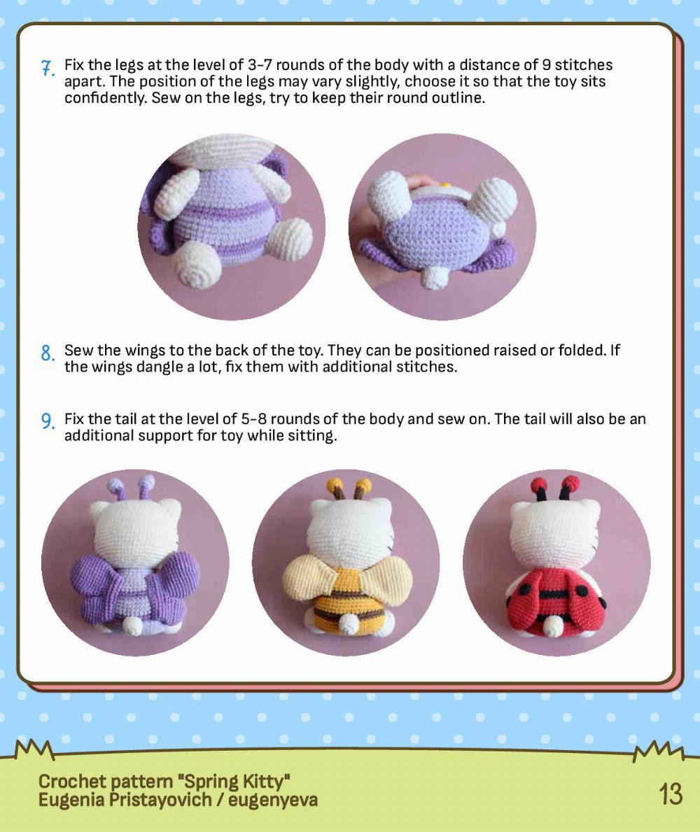 crochet pattern spring kitty full