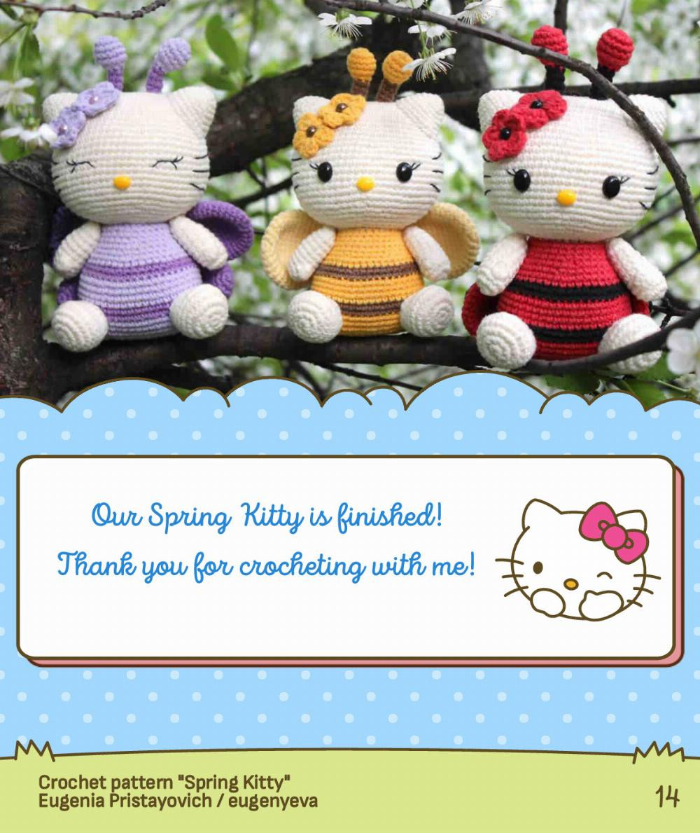 crochet pattern spring kitty full