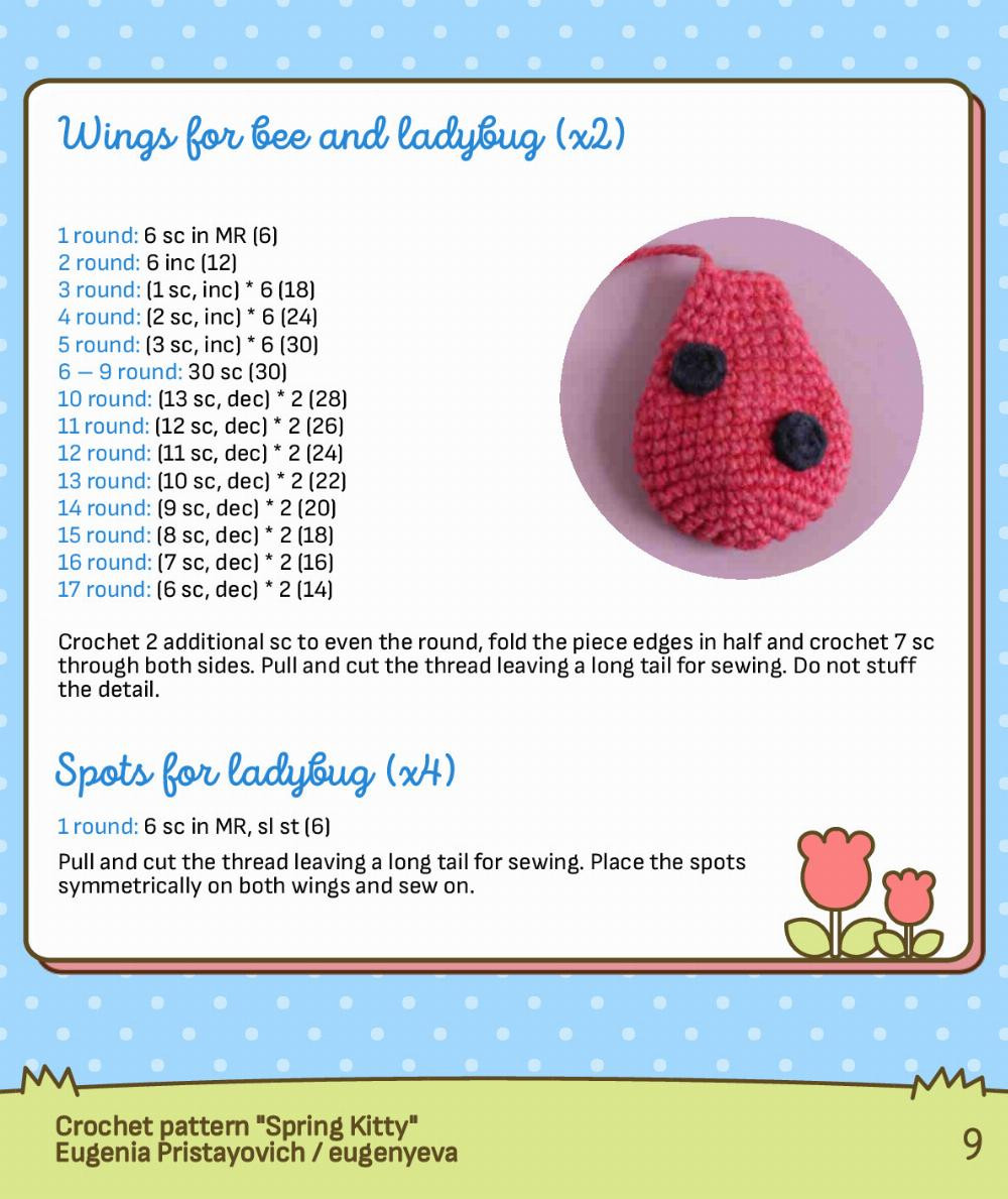 crochet pattern spring kitty full