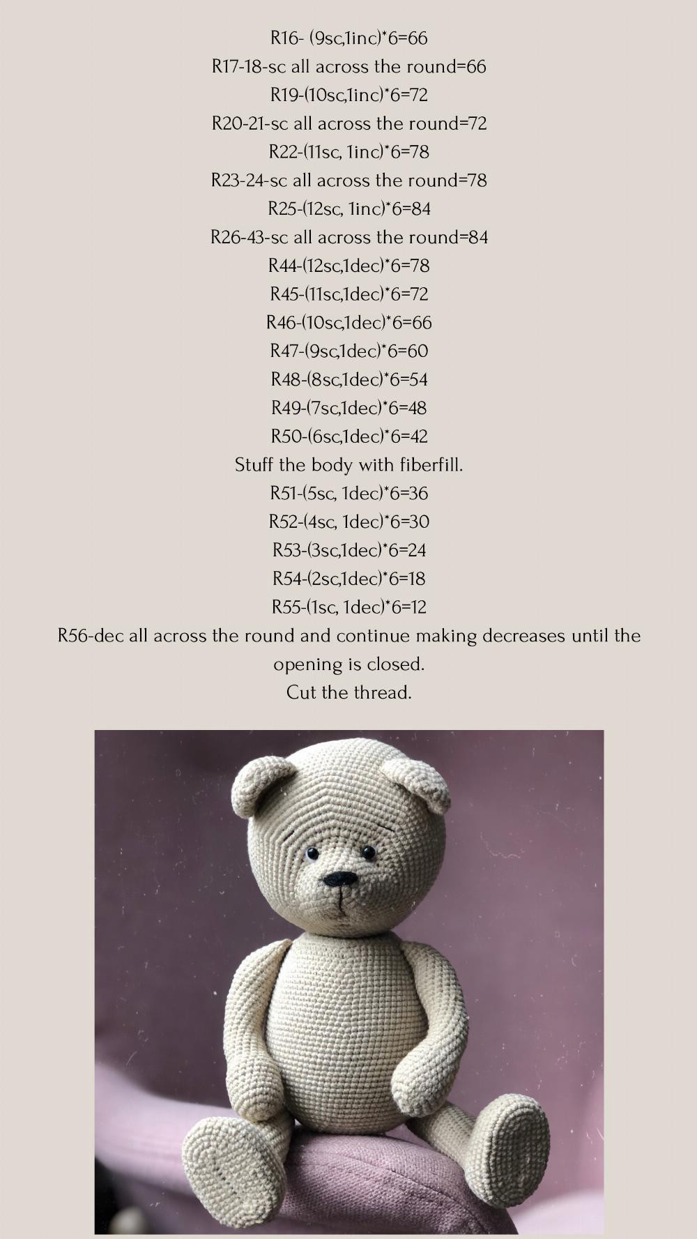 crochet pattern teddy bear