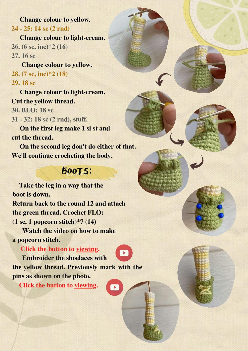 CROCHET PATTERN THE LEMON DOLL