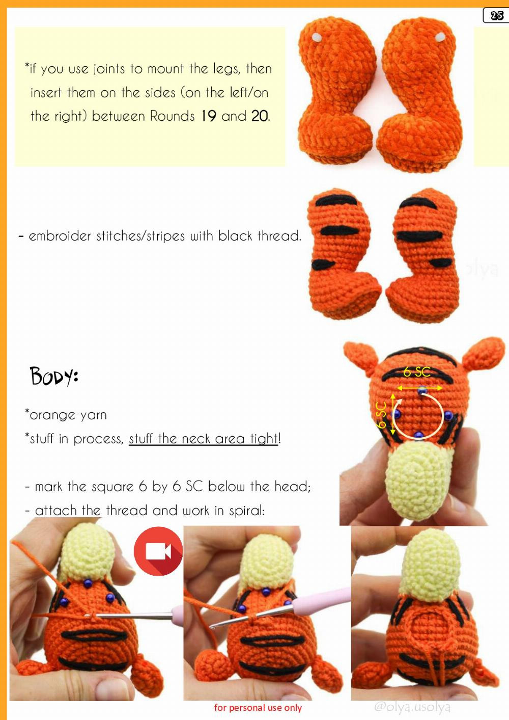 Crochet Pattern Tigger