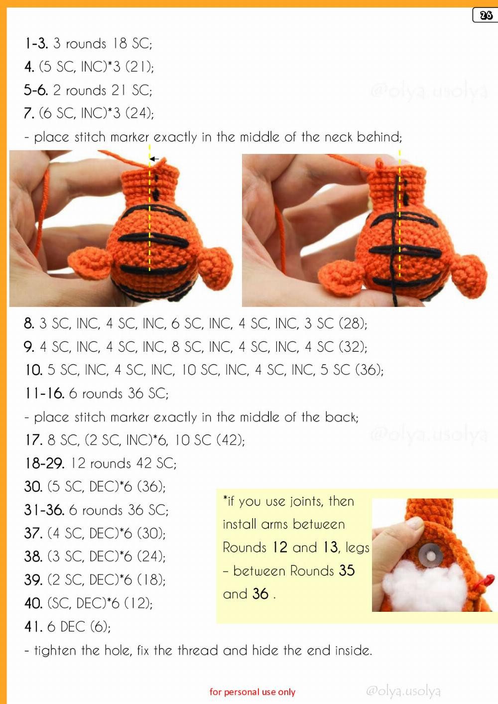 Crochet Pattern Tigger