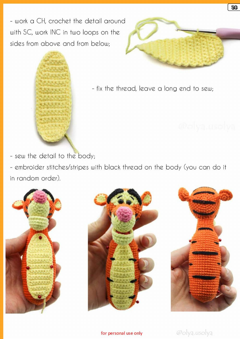 Crochet Pattern Tigger