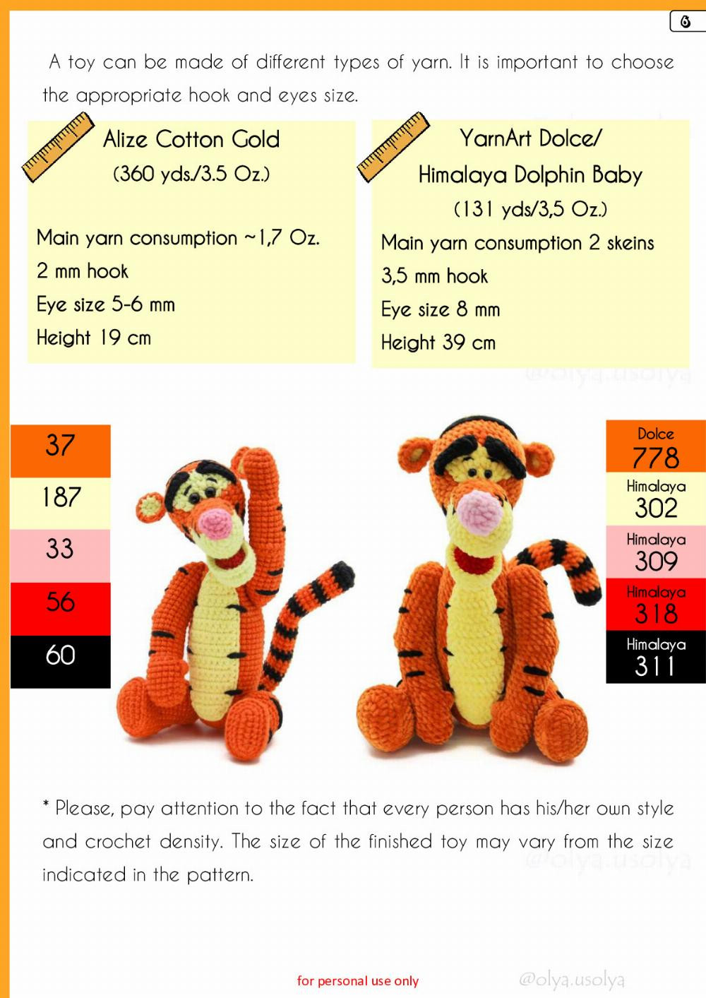 Crochet Pattern Tigger