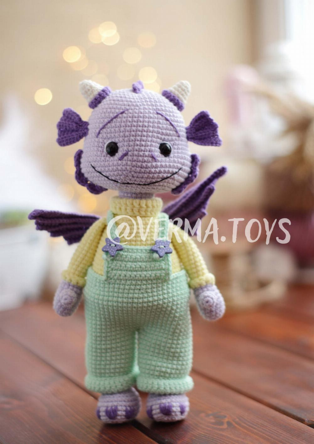 crochet pattern toy dragon charlie