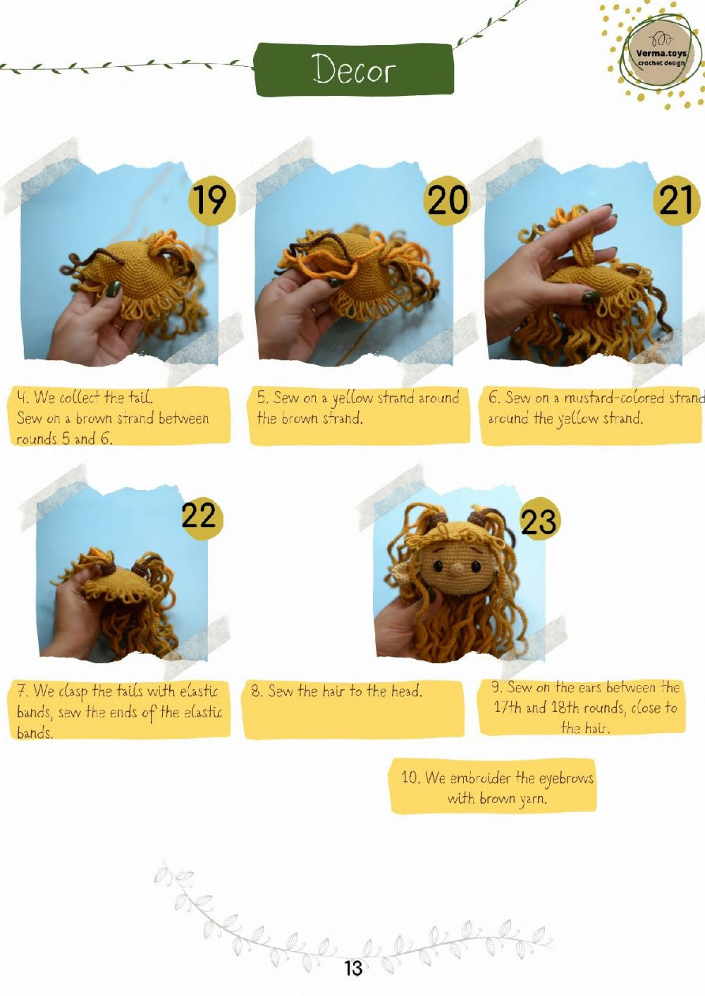 Crochet pattern toy Faun Clery