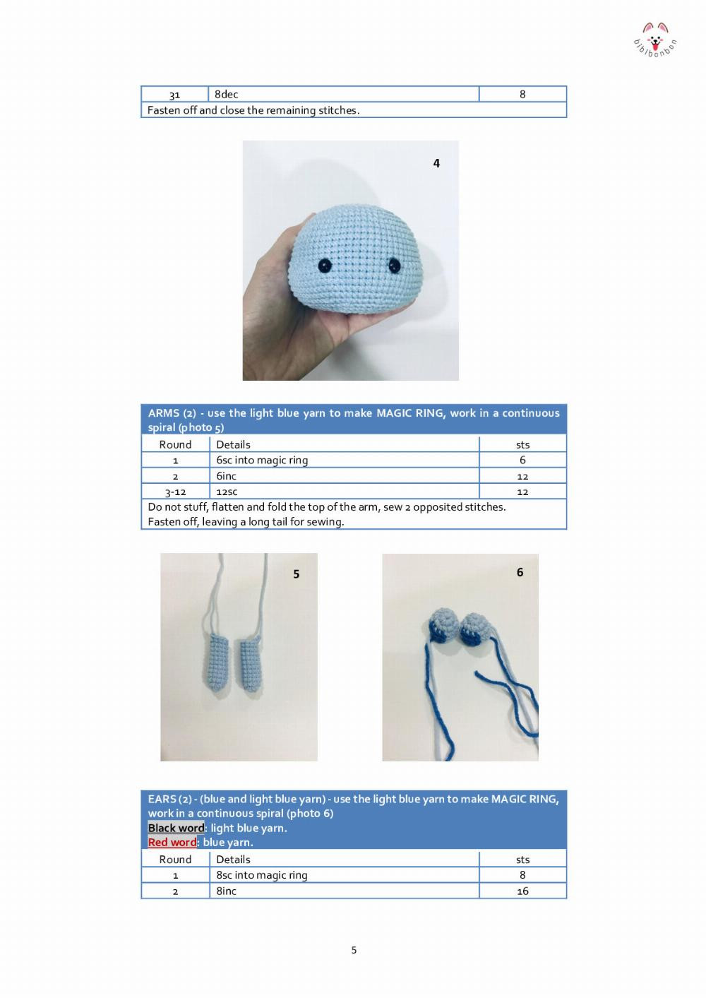 CROCHET PATTERN WINNIE - THE LITTLE BEAR