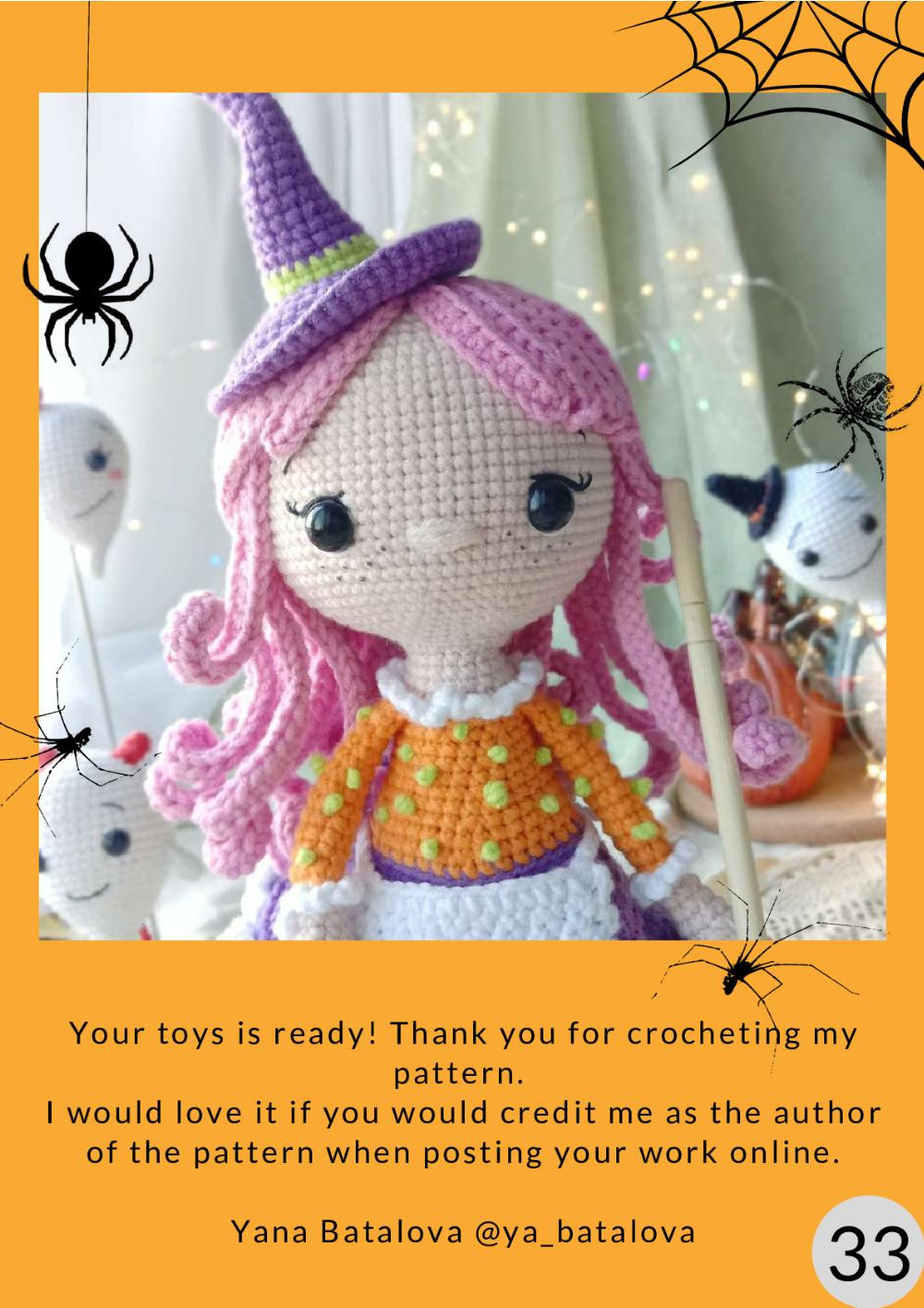 crochet pattern Witch Girl