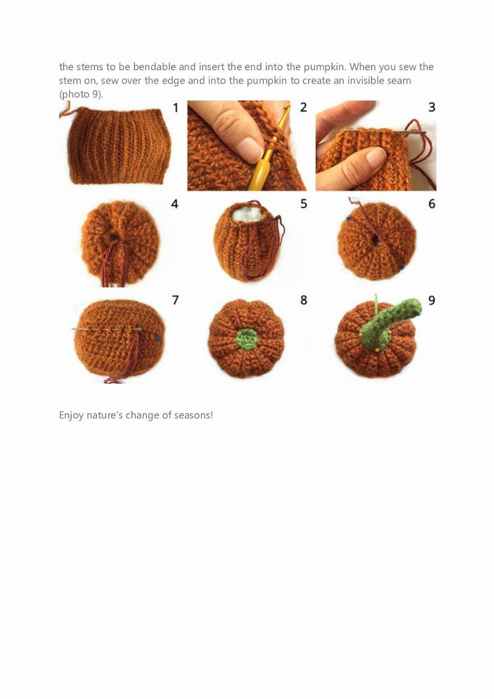 Crochet pumpkin duo pattern