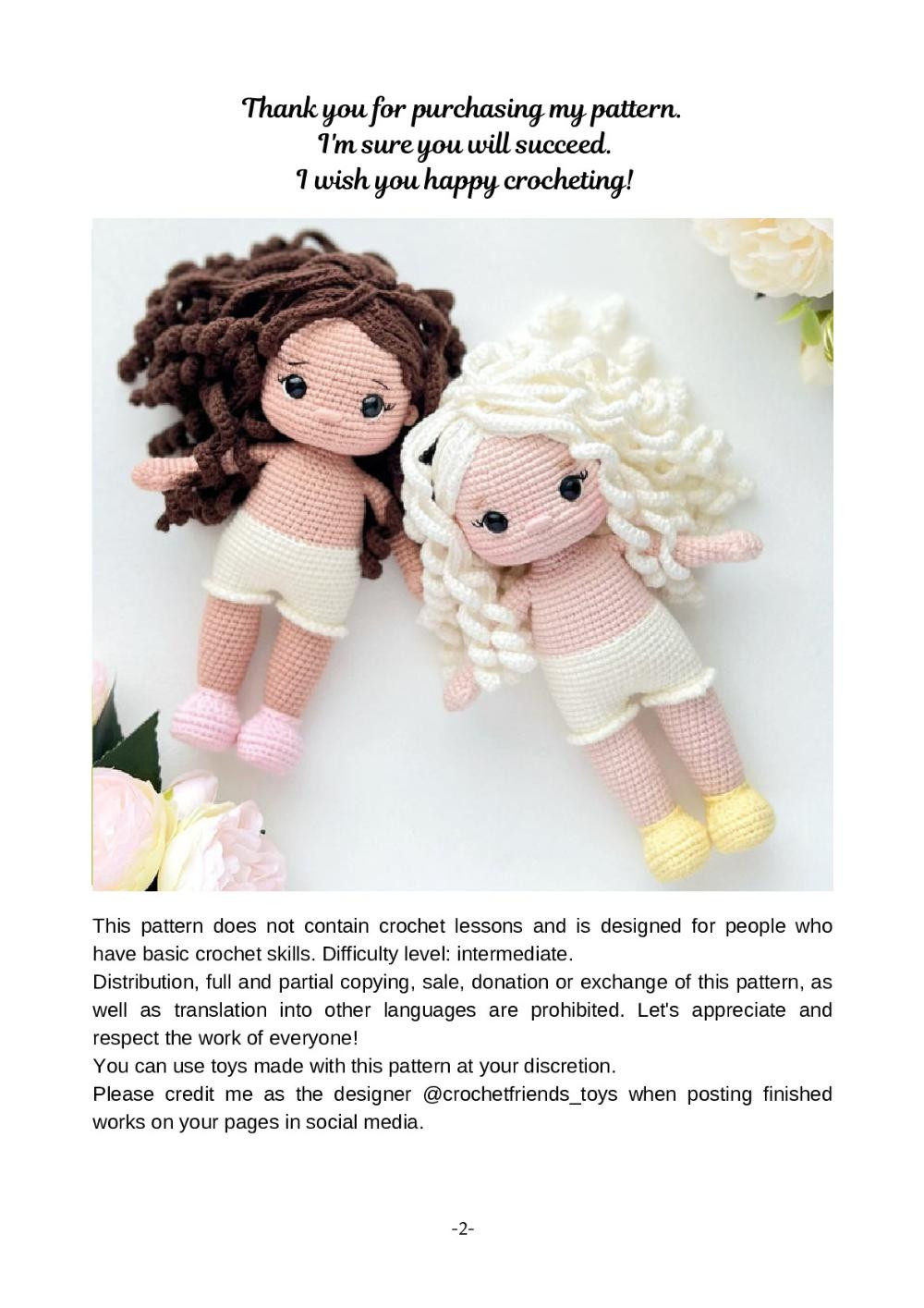 Crochet Toy Pattern "Doll Mila"