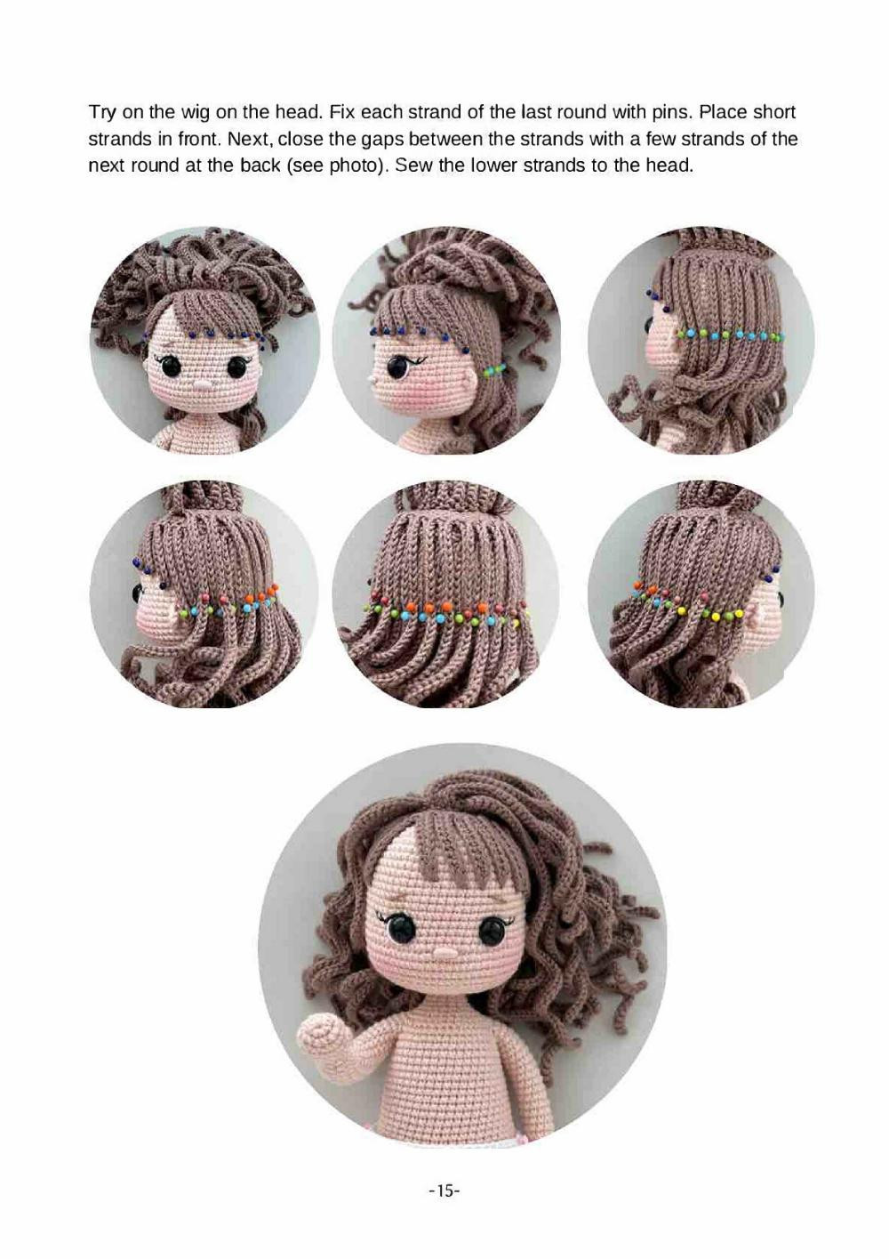 Crochet Toy Pattern, doll monica