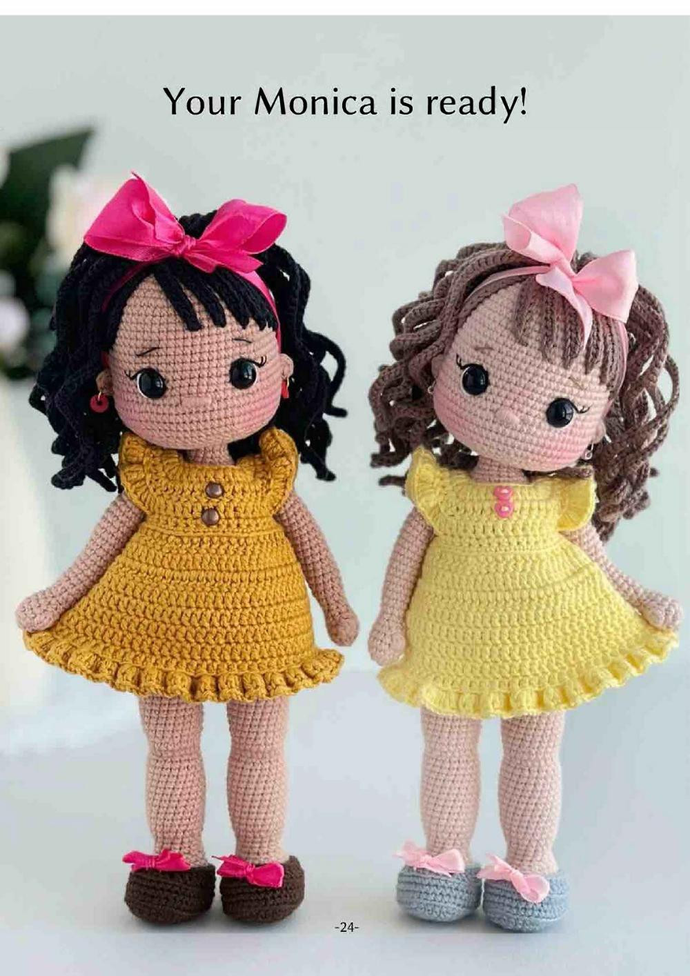 Crochet Toy Pattern, doll monica