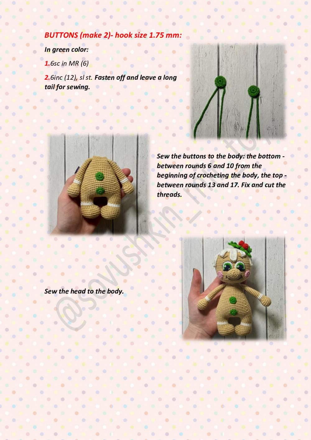 crochet toy pattern gingerbread man