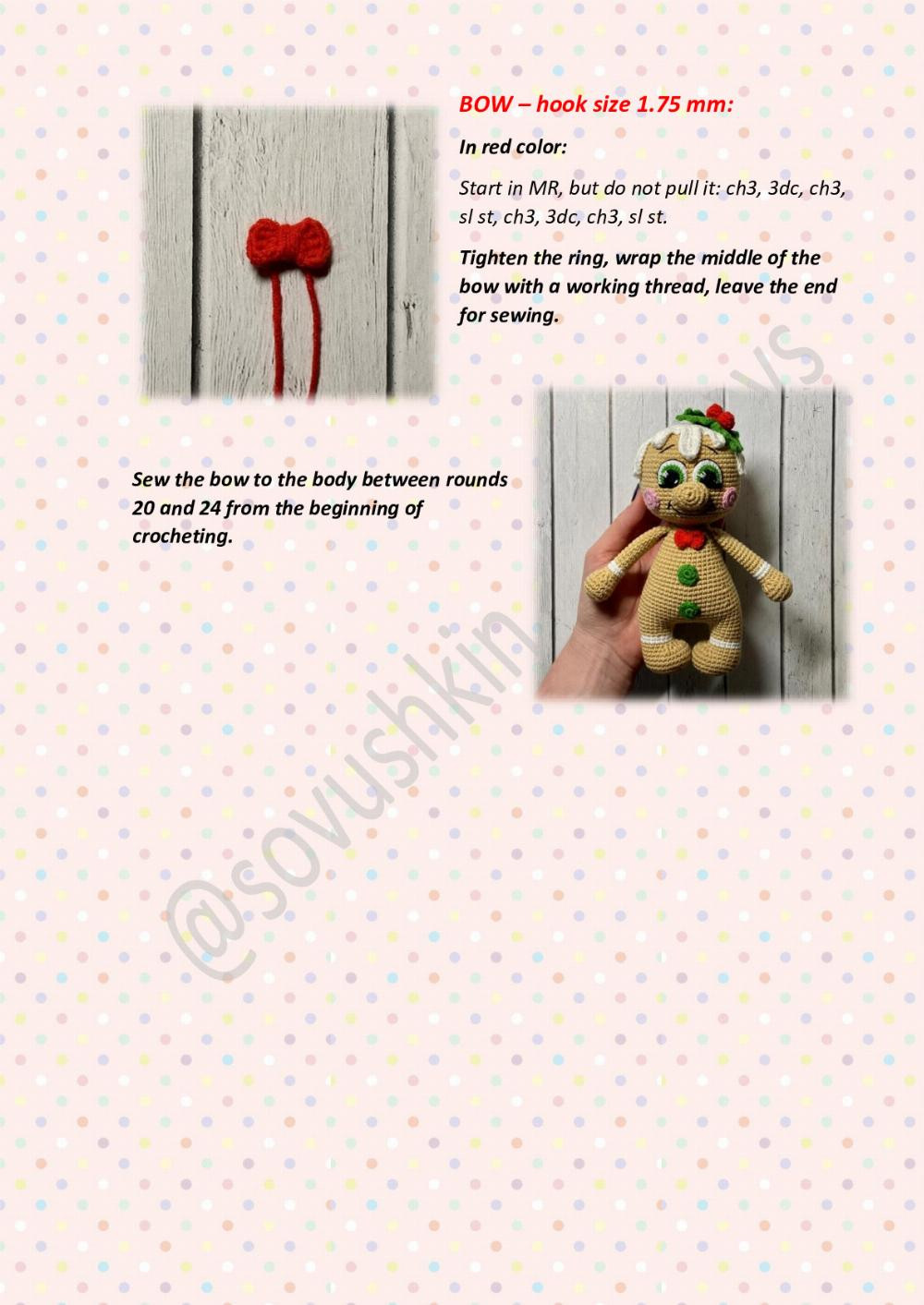 crochet toy pattern gingerbread man