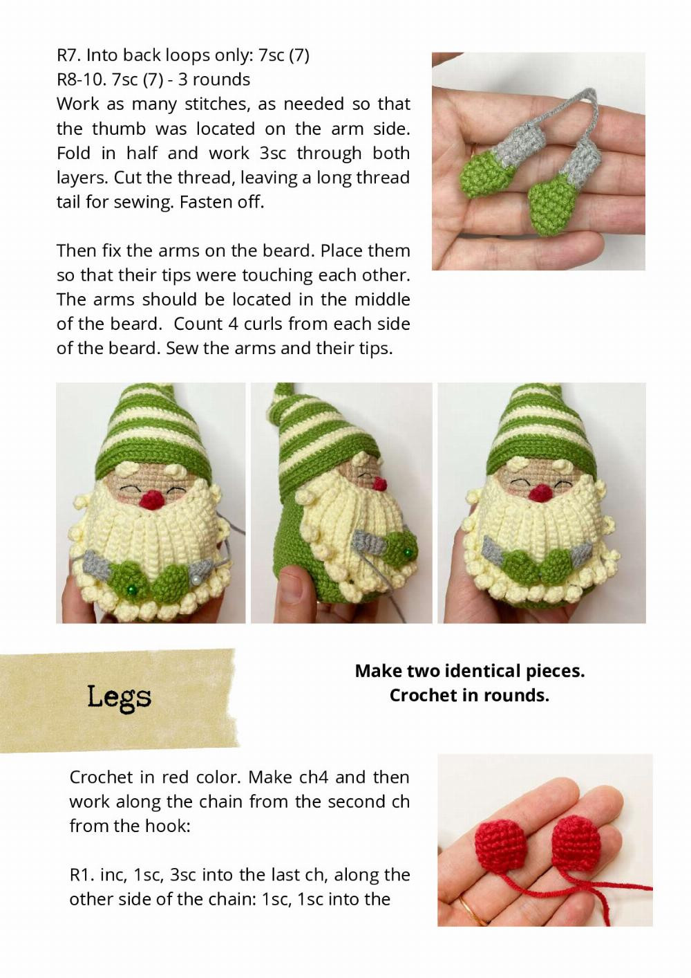 Crochet toy pattern Scandinavian gnome