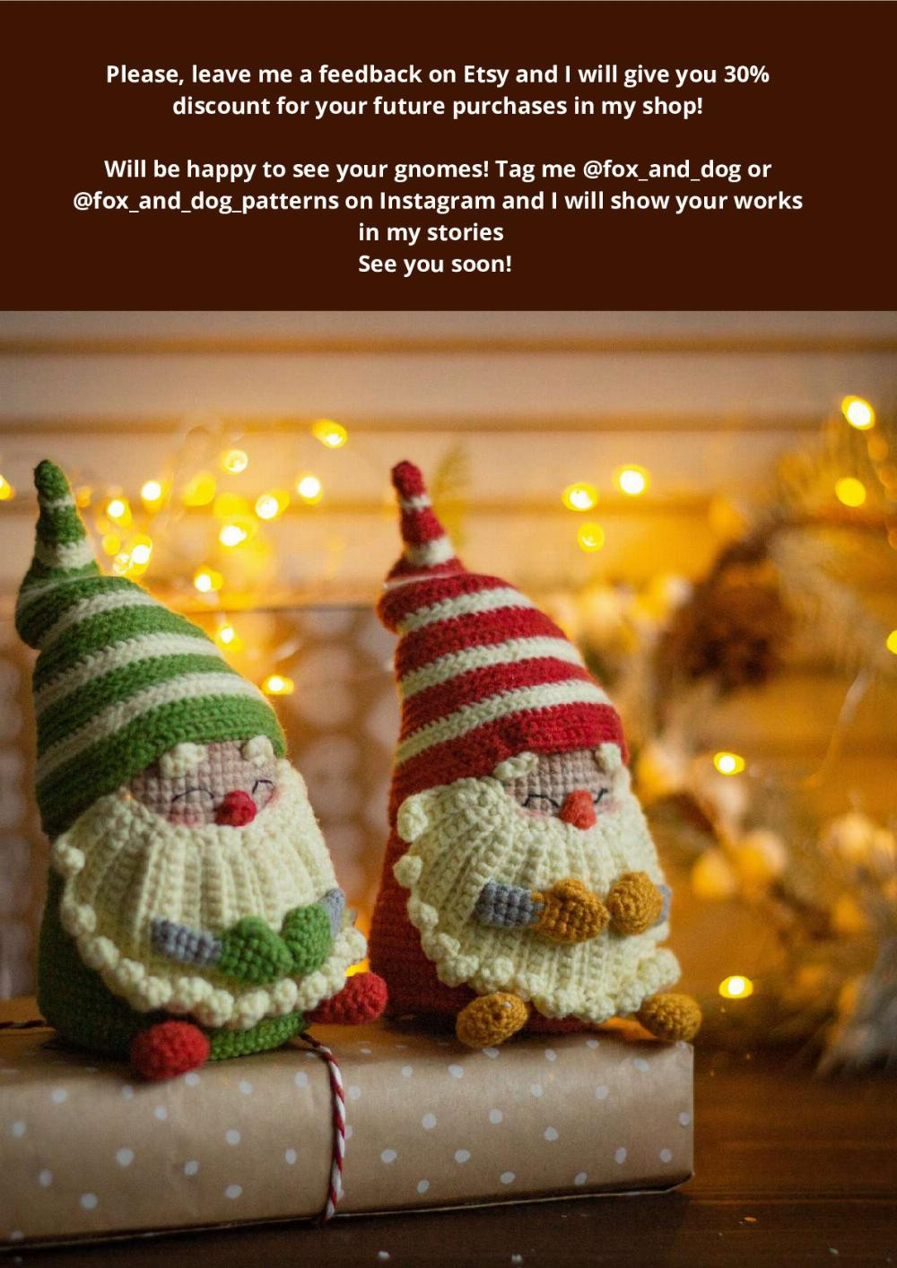 Crochet toy pattern Scandinavian gnome