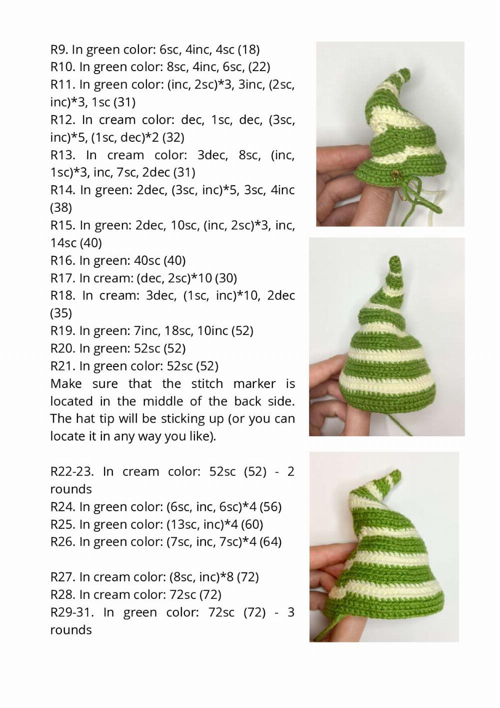 Crochet toy pattern Scandinavian gnome