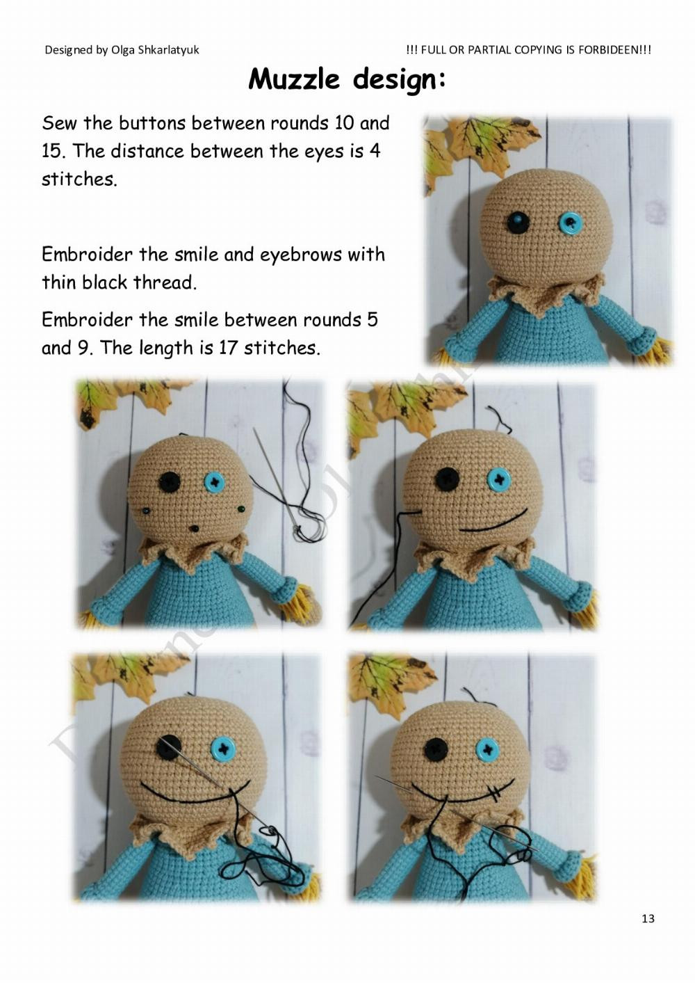 Crochet toy pattern «Scarecrow»