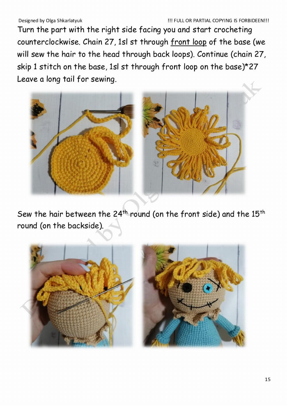 Crochet toy pattern «Scarecrow»