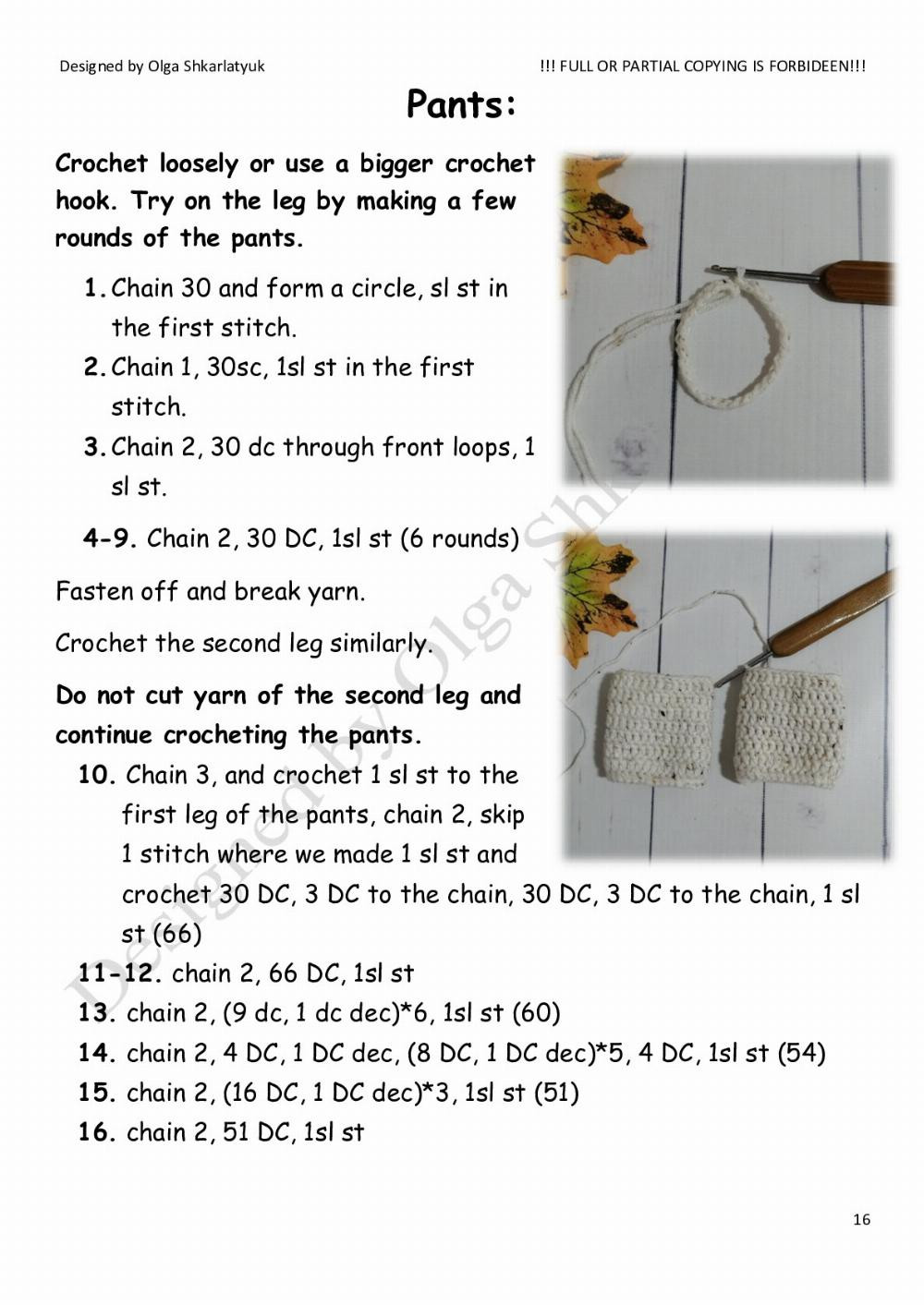 Crochet toy pattern «Scarecrow»