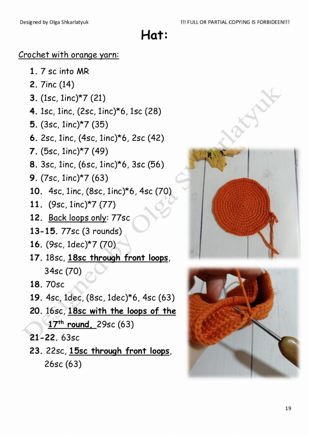 Crochet toy pattern «Scarecrow»