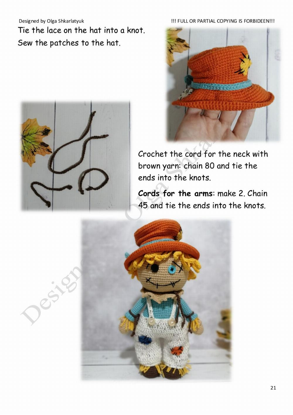 Crochet toy pattern «Scarecrow»