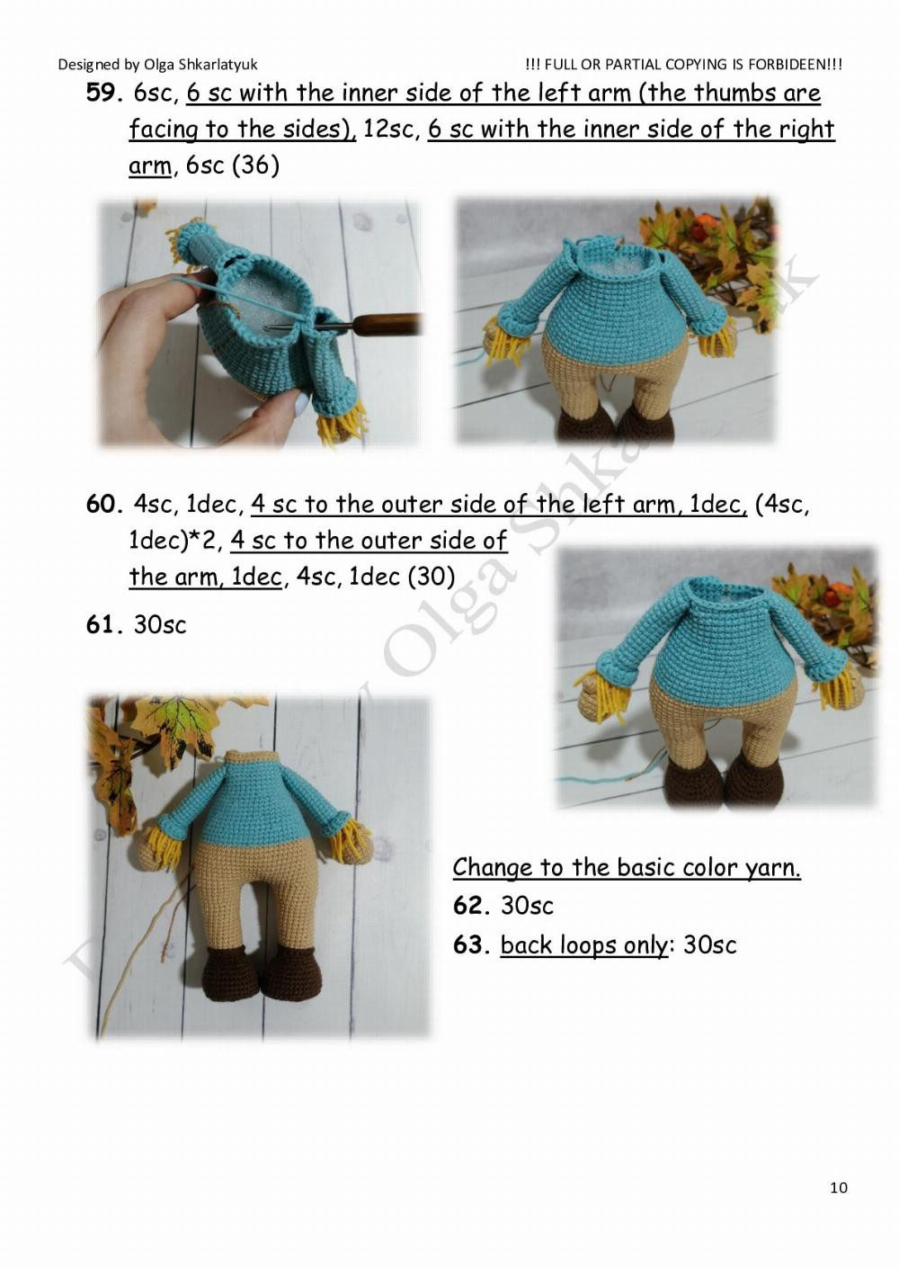 Crochet toy pattern «Scarecrow»