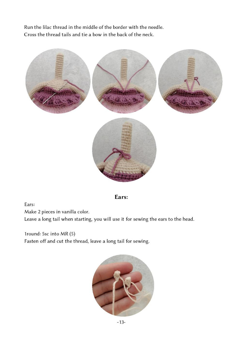 Crochet toy pattern "Unicorn Doll Rose"