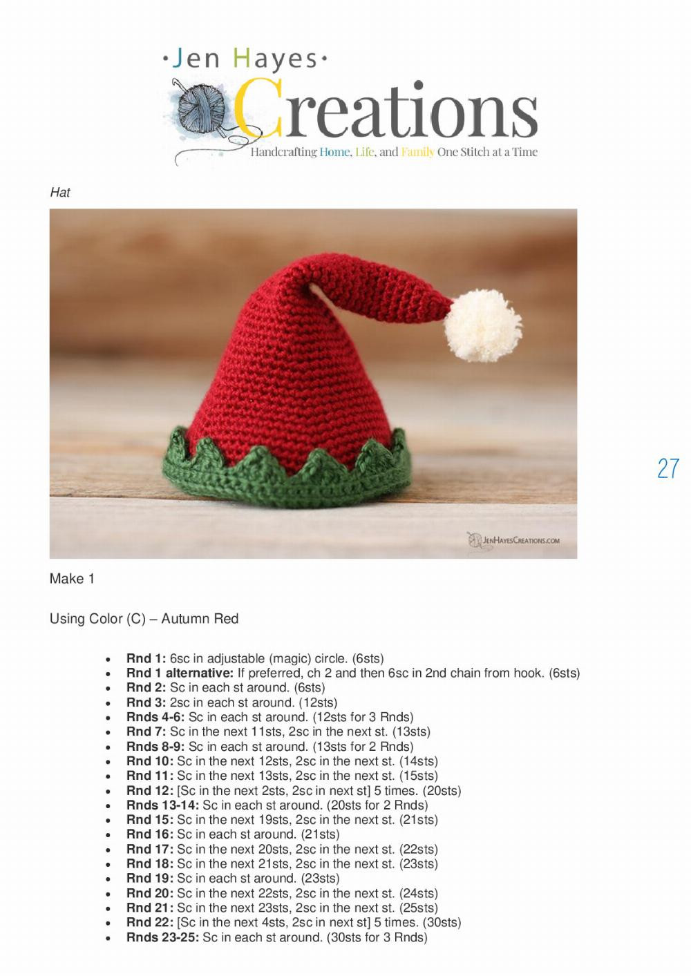 DECEMBER 9, 2020 CROCHET CHRISTMAS ELF GNOME