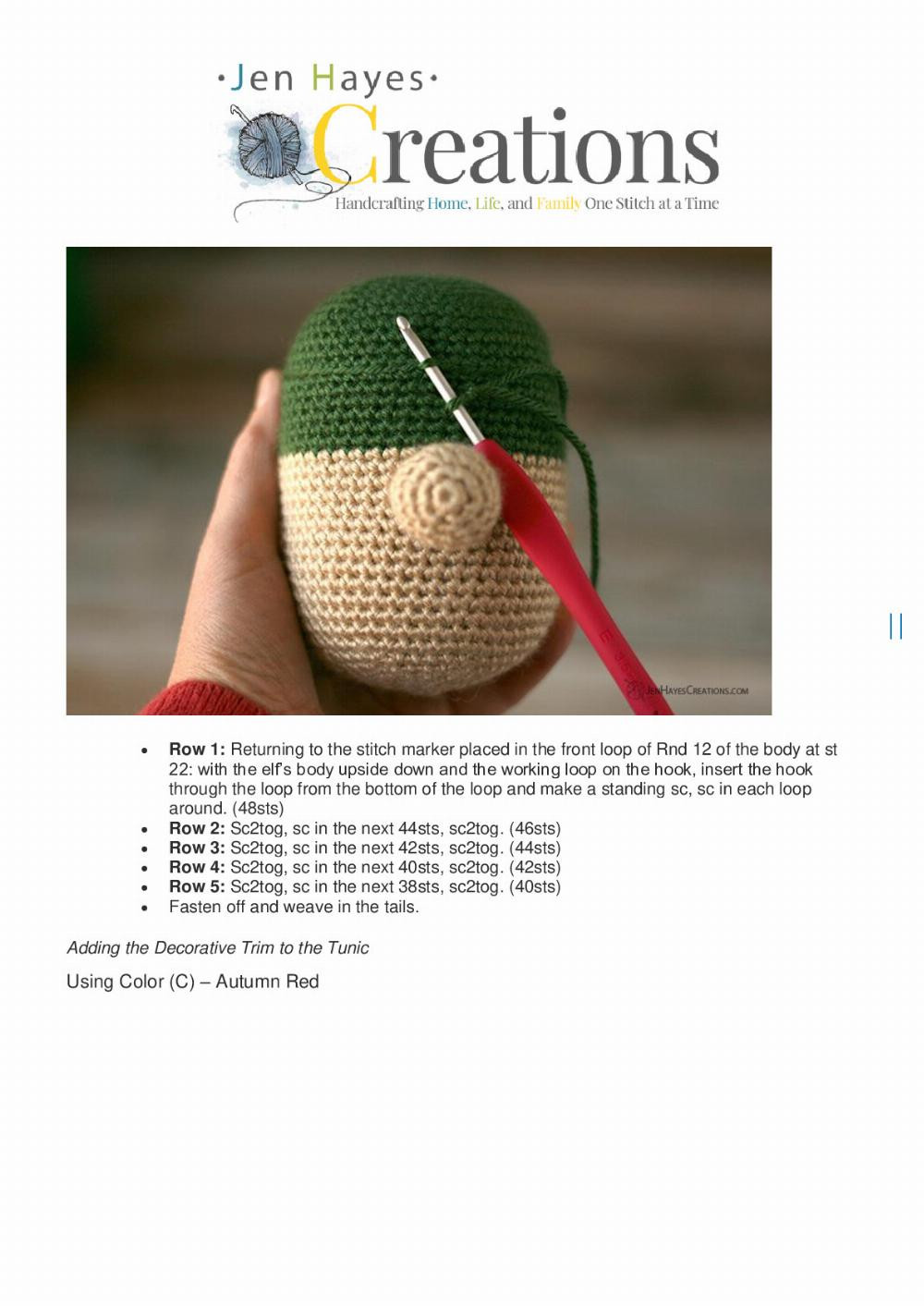 DECEMBER 9, 2020 CROCHET CHRISTMAS ELF GNOME