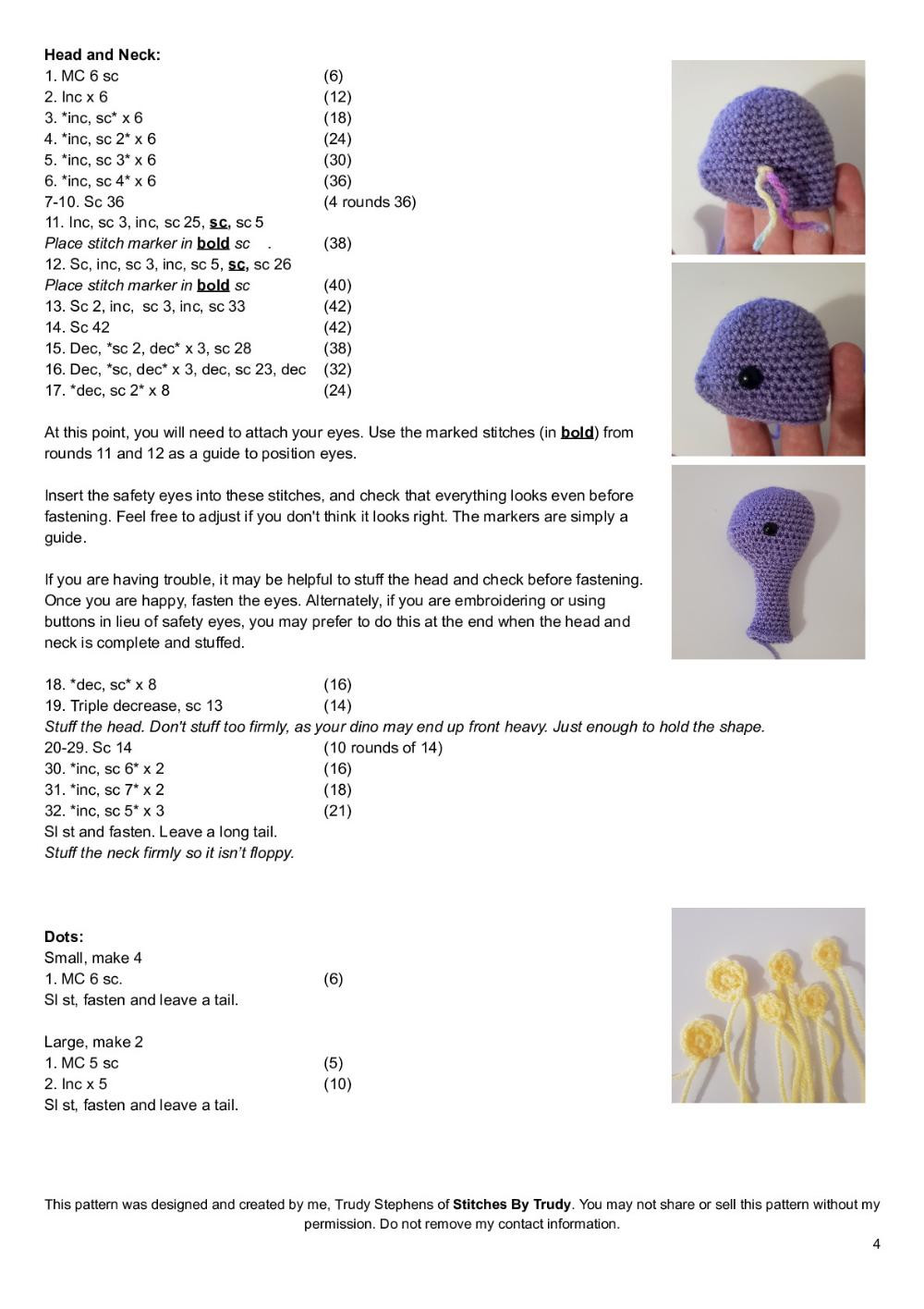 Dexter The Diplodocus Crochet Pattern, herbivorous dinosaur crochet pattern