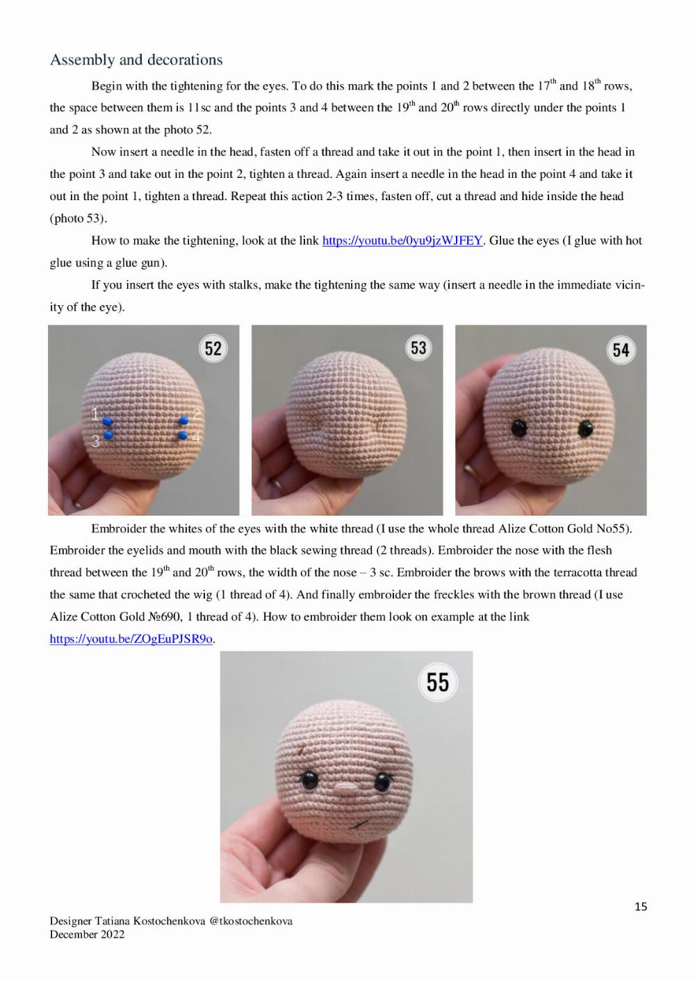 doll kelly crochet pattern