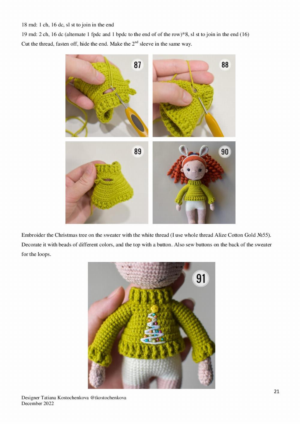 doll kelly crochet pattern