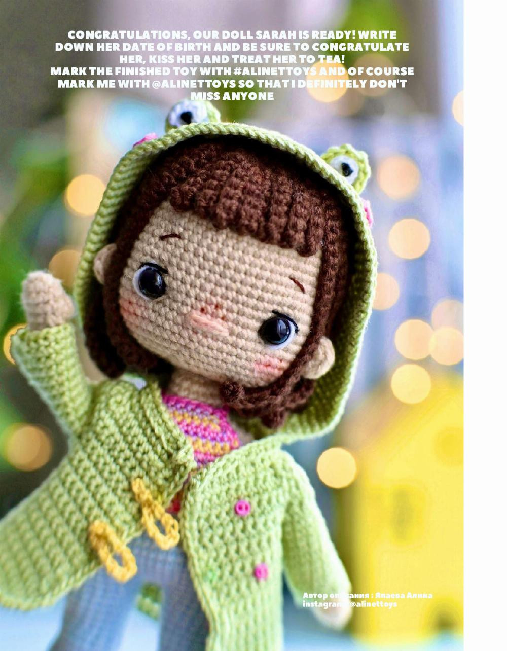 doll sarah crochet patern