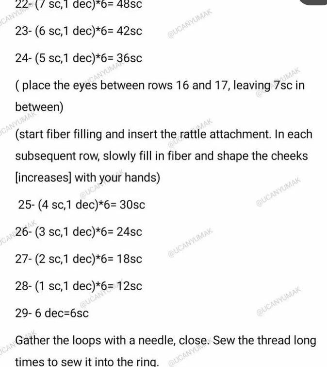 duck rattle free pattern